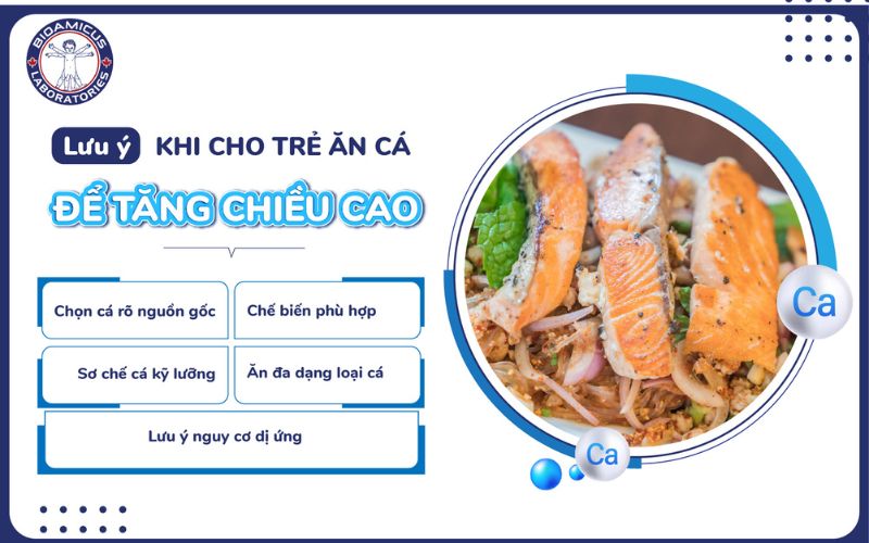 Lưu ý khi cho trẻ ăn cá để tăng chiều cao