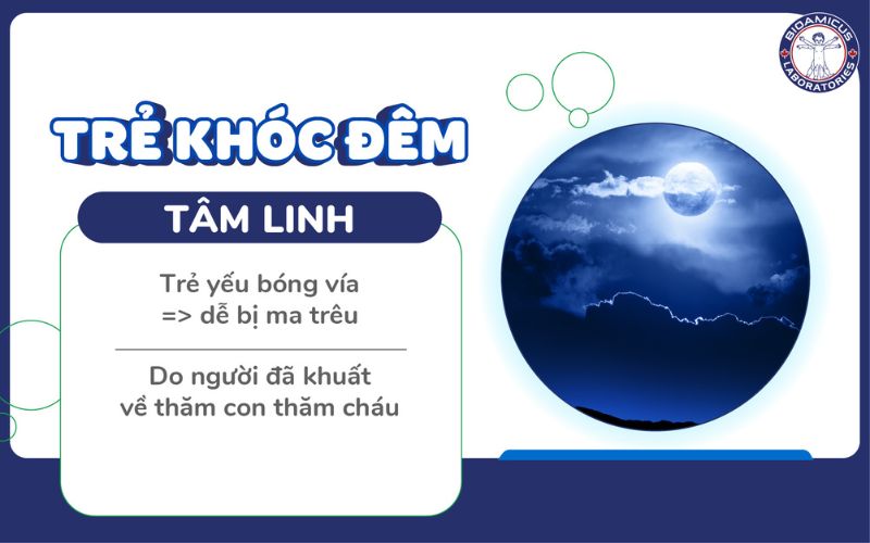 trẻ kh&oacute;c đ&ecirc;m t&acirc;m linh