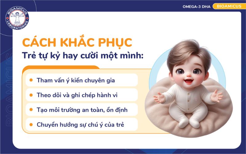 C&aacute;ch khắc phục trẻ tự kỷ hay cười một m&igrave;nh