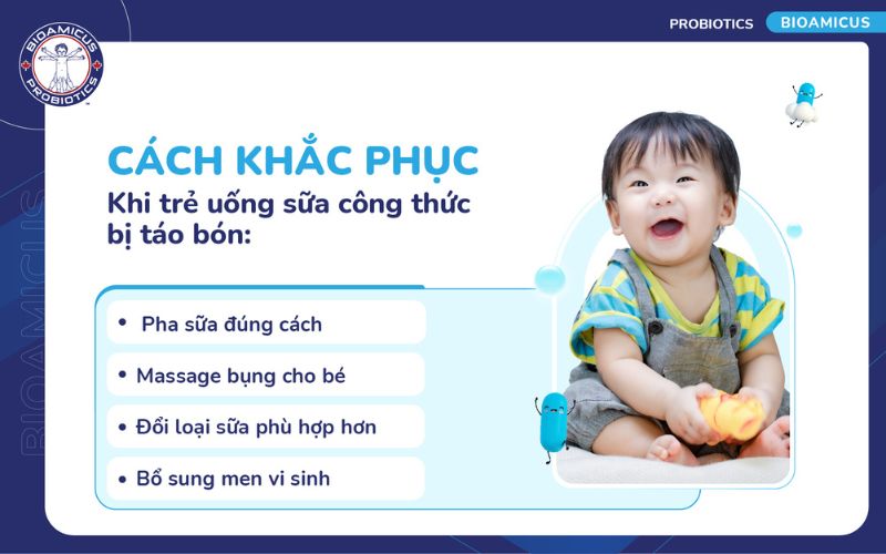 C&aacute;ch khắc phục trẻ uống sữa c&ocirc;ng thức bị t&aacute;o b&oacute;n