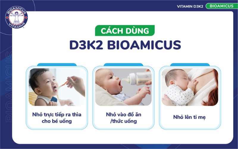 3 c&aacute;ch d&ugrave;ng D3K2 BioAmicus