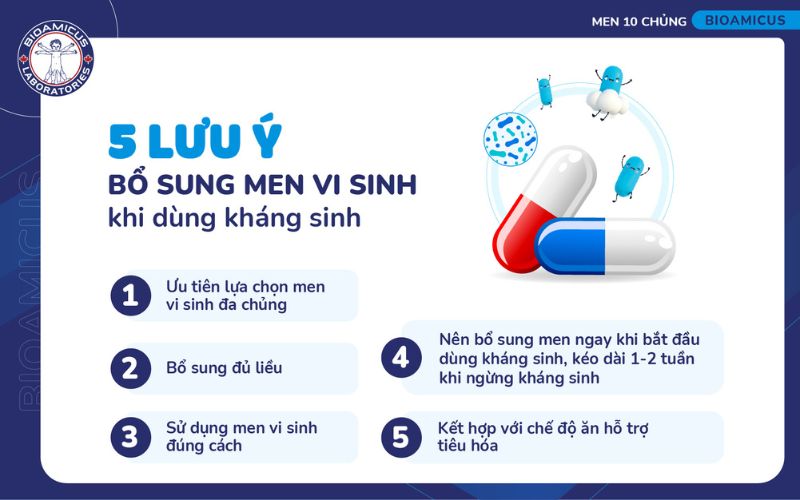5 lưu &yacute; khi bổ sung men vi sinh v&agrave; kh&aacute;ng sinh