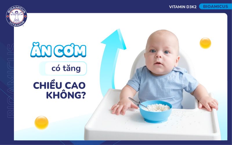 Trẻ ăn cơm c&oacute; tăng chiều cao kh&ocirc;ng?