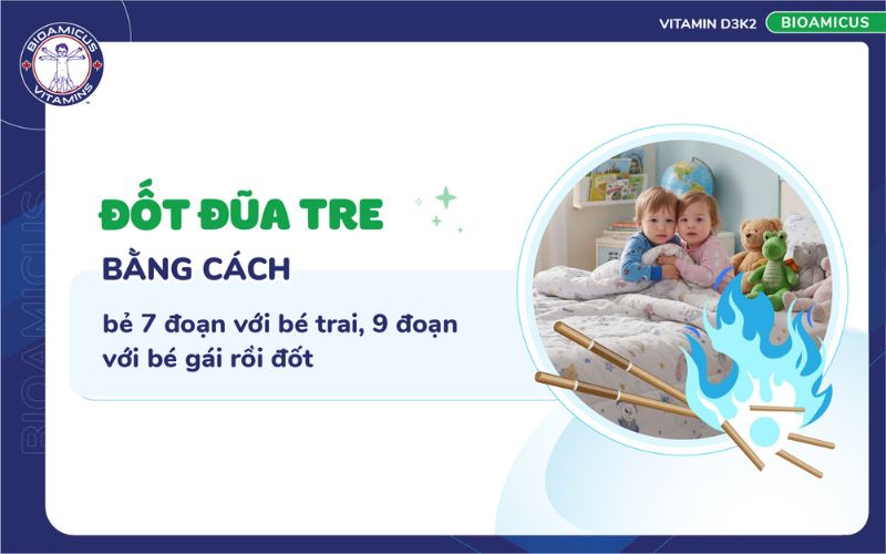 đốt đũa tre trị trẻ kh&oacute;c đ&ecirc;m