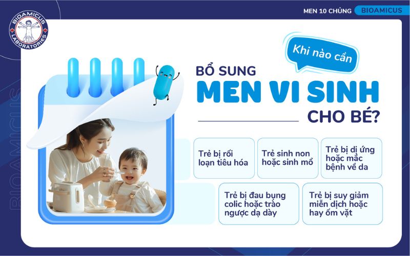 các trường hợp nên bổ sung men vi sinh thường xuyên