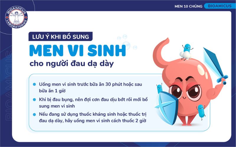 lưu &yacute; khi bổ sung men vi sinh cho người đau dạ d&agrave;y