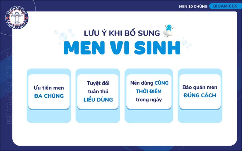 lưu &yacute; khi d&ugrave;ng men vi sinh