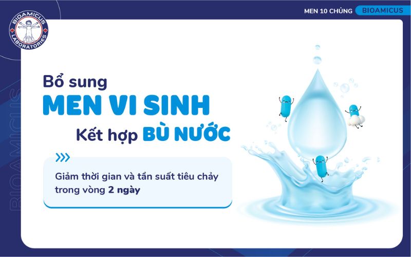 men vi sinh gi&uacute;p giảm thời gian v&agrave; tần suất ti&ecirc;u chảy