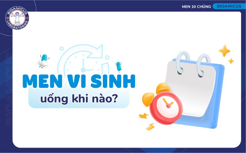 men vi sinh uống khi n&agrave;o - trước hay sau ăn?