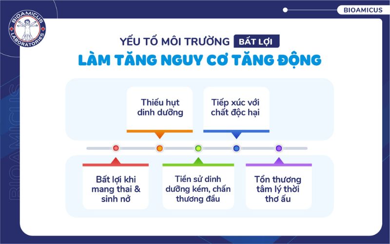 C&aacute;c yếu tố m&ocirc;i trường l&agrave;m tăng nguy cơ tăng động