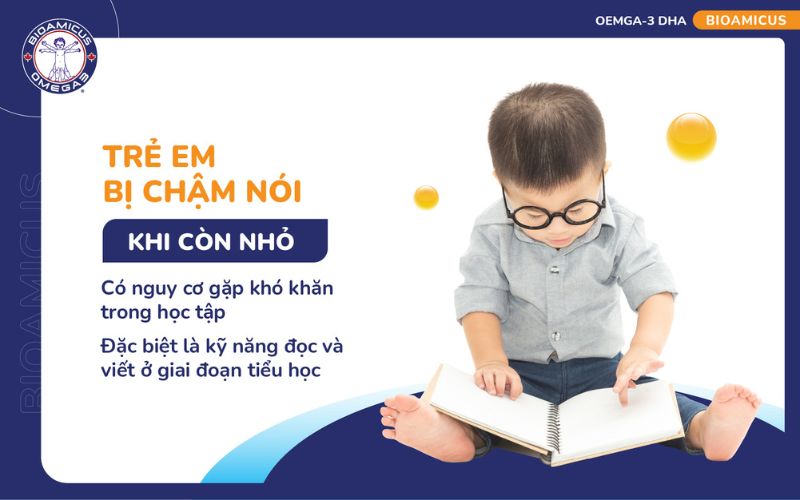 trẻ chậm n&oacute;i c&oacute; thể gặp kh&oacute; khăn trong học tập