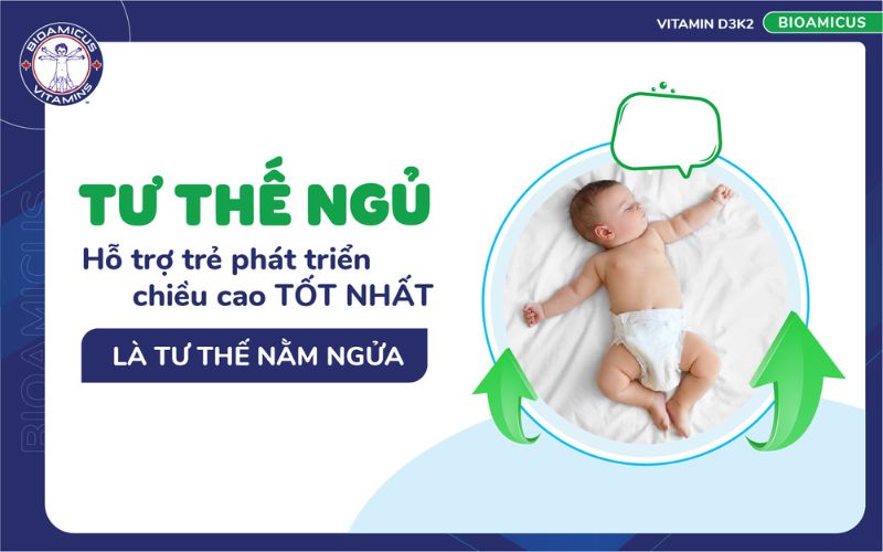 Nằm ngửa l&agrave; tư thế ngủ tăng chiều cao tốt nhất