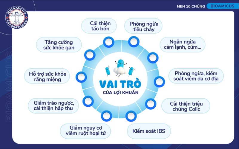 vai tr&ograve; của lợi khuẩn đối với sức khỏe của trẻ