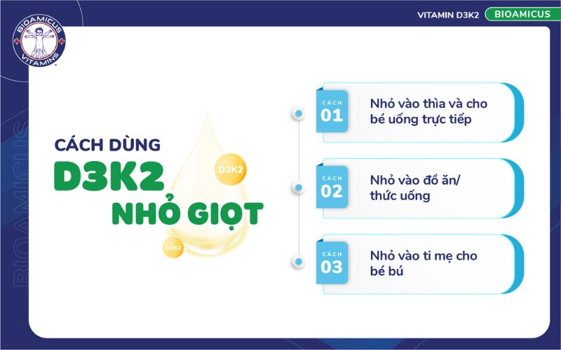 c&aacute;ch d&ugrave;ng D3K2 nhỏ giọt cho b&eacute;
