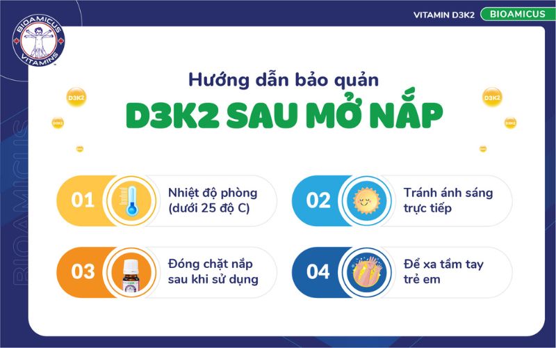 hướng dẫn bảo quản d3k2 sau mở nắp