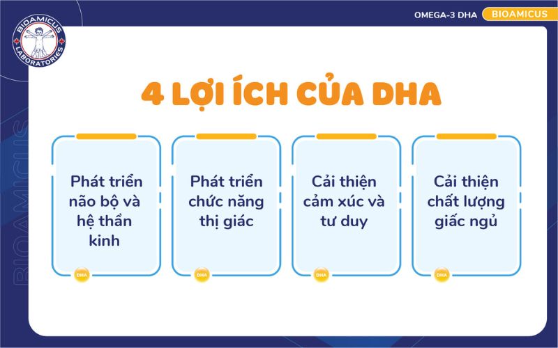 4 lợi &iacute;ch của DHA