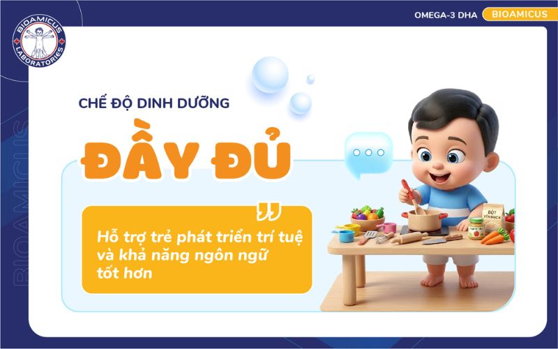 Chế độ dinh dưỡng cho trẻ chậm n&oacute;i
