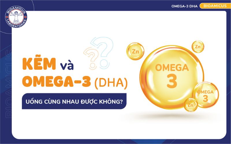 kẽm v&agrave; oemga-3 (dha) uống c&ugrave;ng nhau được kh&ocirc;ng