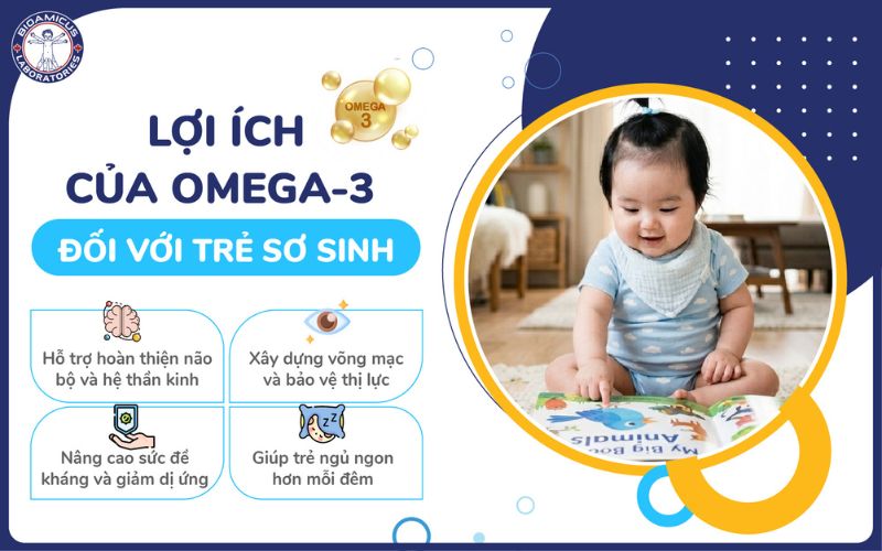 Lợi &iacute;ch của Omega-3 với trẻ sơ sinh