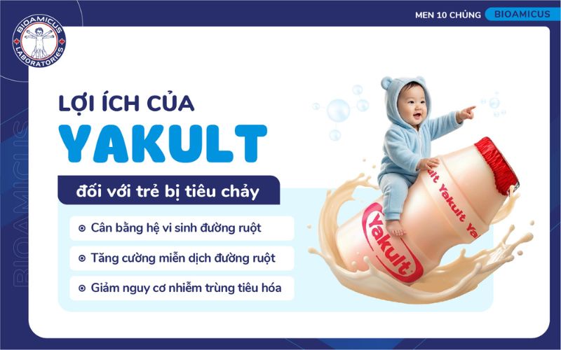 Lợi &iacute;ch của Yakult đối với trẻ bị ti&ecirc;u chảy