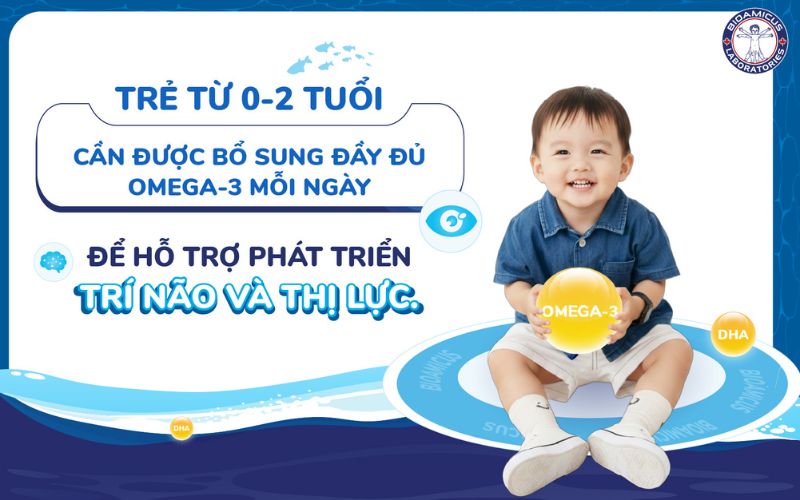 Cần ch&uacute; trọng bổ sung Omega-3 cho trẻ 0-2 tuổi