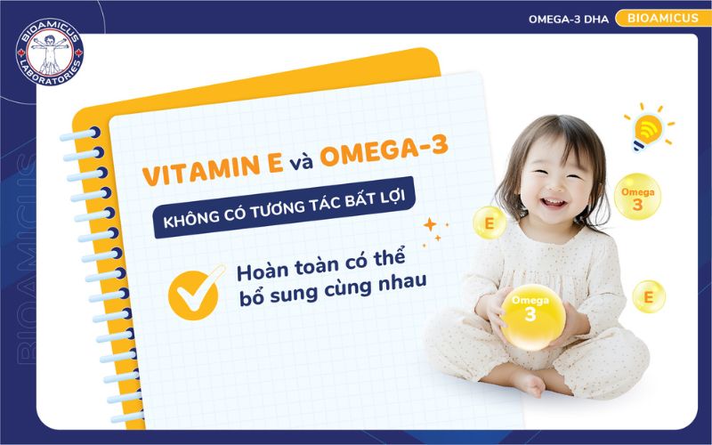 Vitamin E v&agrave; Omega-3 c&oacute; thể bổ sung c&ugrave;ng nhau