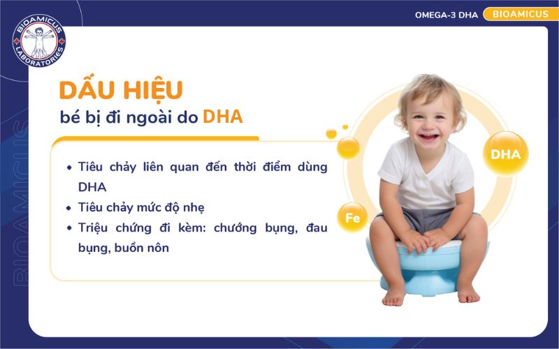 nhận biết bé bị tiêu chảy do DHA