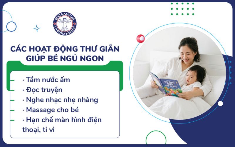 c&aacute;c hoạt động thư gi&atilde;n gi&uacute;p b&eacute; ngủ ngon, giảm quấy kh&oacute;c đ&ecirc;m