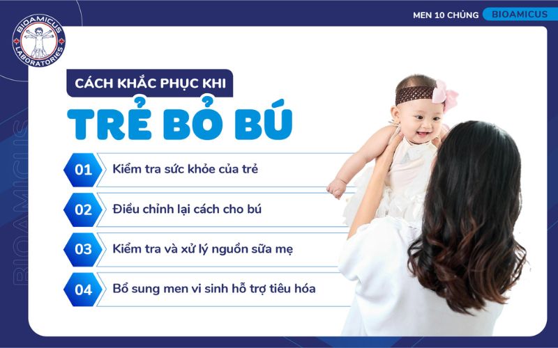  c&aacute;ch khắc phục khi trẻ bỏ b&uacute; mẹ
