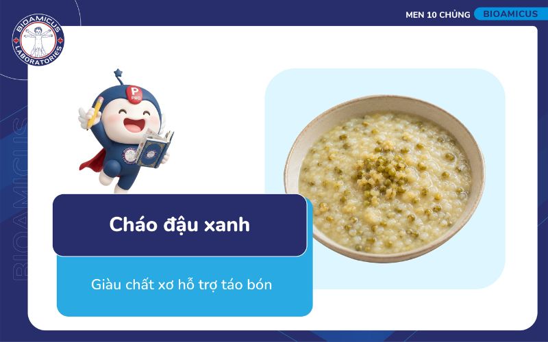 ch&aacute;o đậu xanh gi&agrave;u chất xơ cho trẻ t&aacute;o b&oacute;n