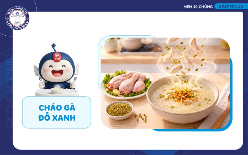 ch&aacute;o g&agrave; đỗ xanh cho trẻ rối loạn ti&ecirc;u h&oacute;a