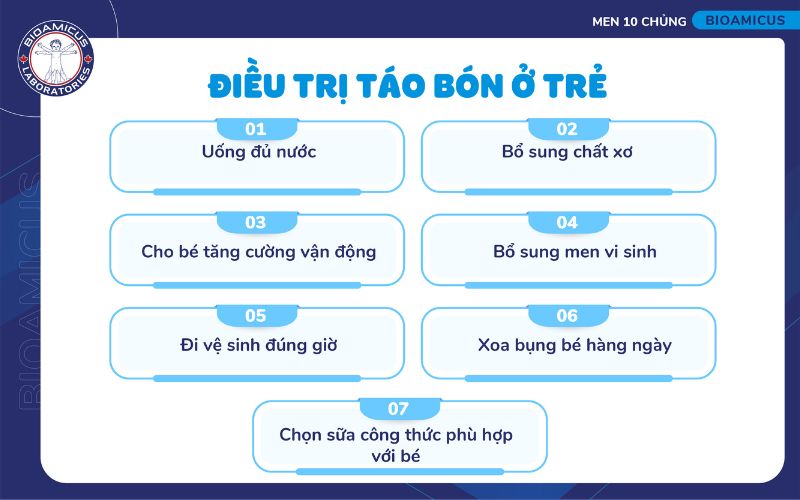 điều trị t&aacute;o b&oacute;n ở trẻ