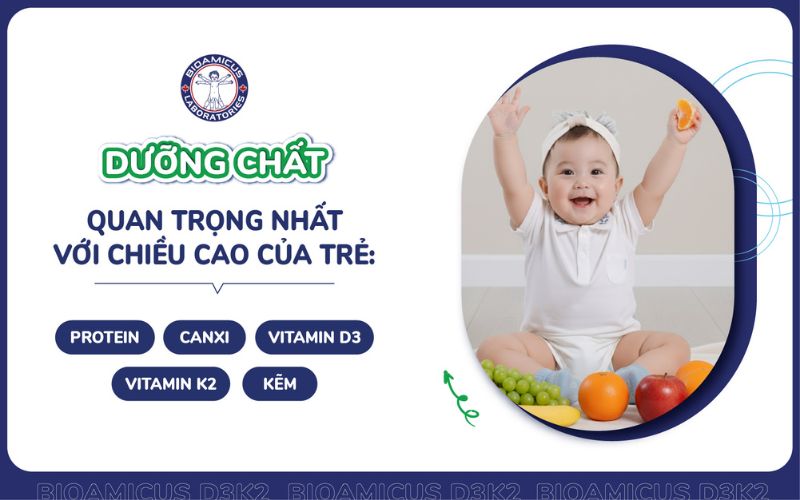 5 dưỡng chất quan trọng nhất cho chiều cao của trẻ