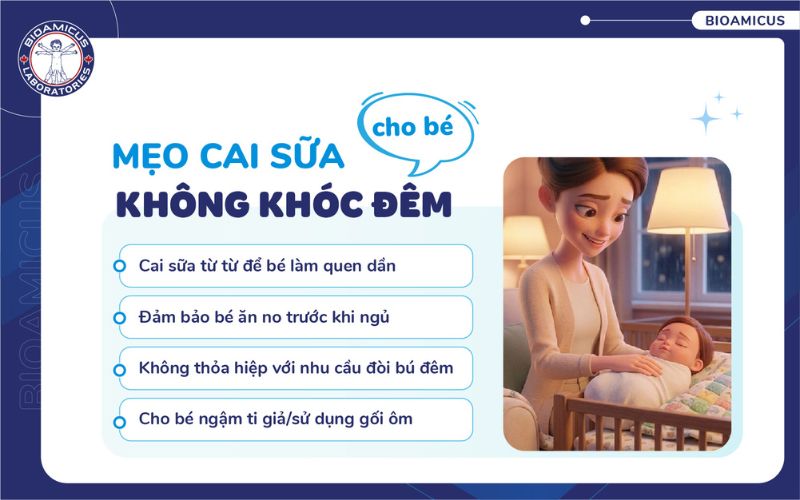 mẹo cai sữa cho trẻ kh&ocirc;ng kh&oacute;c đ&ecirc;m