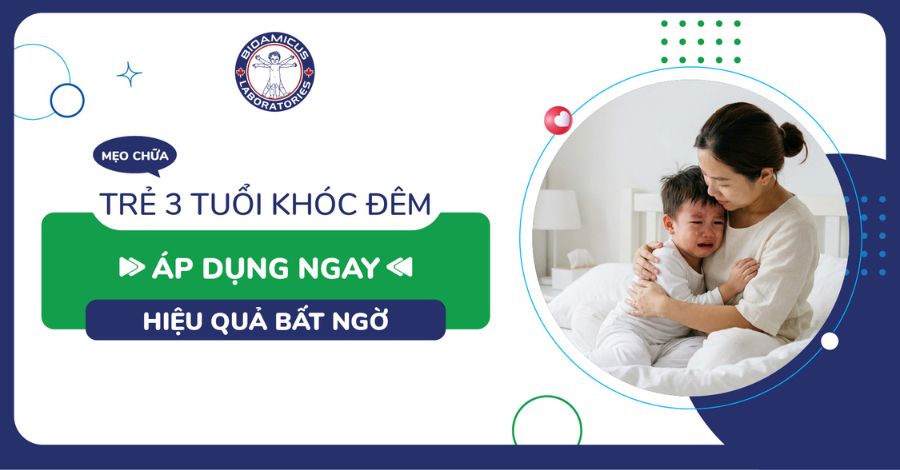 Mẹo chữa trẻ 3 tuổi khóc đêm - Áp dụng ngay, hiệu quả bất ngờ