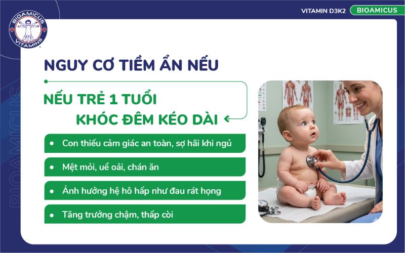 nguy cơ tiềm ẩn nếu trẻ 1 tuổi kh&oacute;c đ&ecirc;m k&eacute;o d&agrave;i