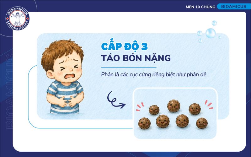 táo bón cấp 3 - mức độ nặng