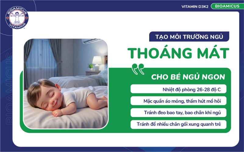 m&ocirc;i trường ngủ thoải m&aacute;i hạn chế kh&oacute;c đ&ecirc;m, ra mồ h&ocirc;i trộm
