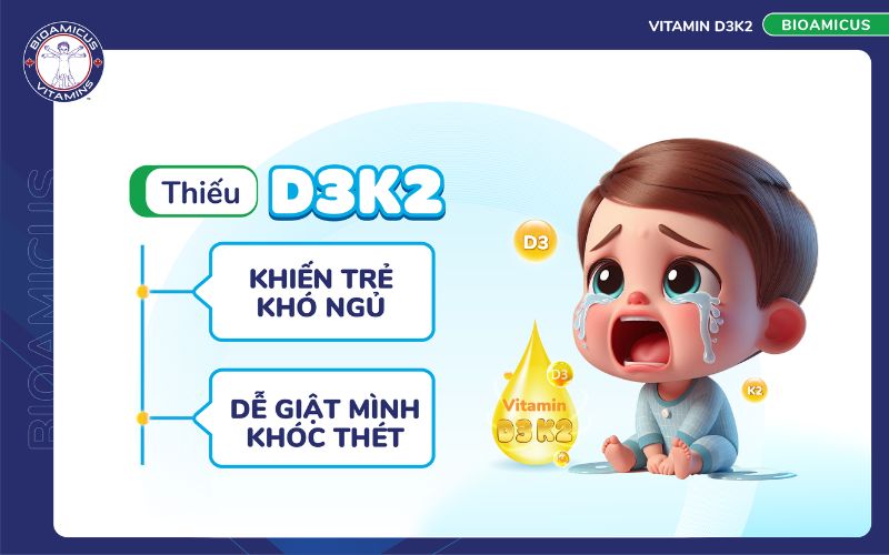 thiếu d3k2 khiến b&eacute; kh&oacute; ngủ, dễ giật m&igrave;nh