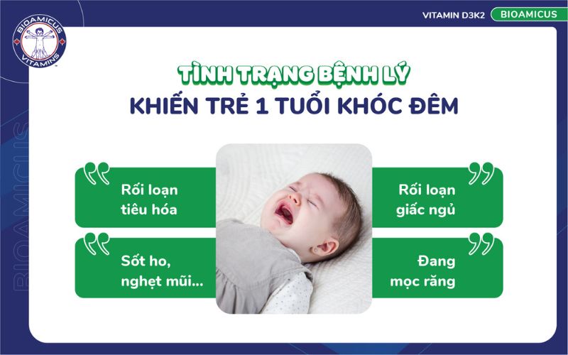 t&igrave;nh trạng bệnh l&yacute; khiến trẻ 1 tuổi kh&oacute;c đ&ecirc;m