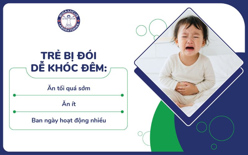 trẻ bị đ&oacute;i dễ kh&oacute;c đ&ecirc;m