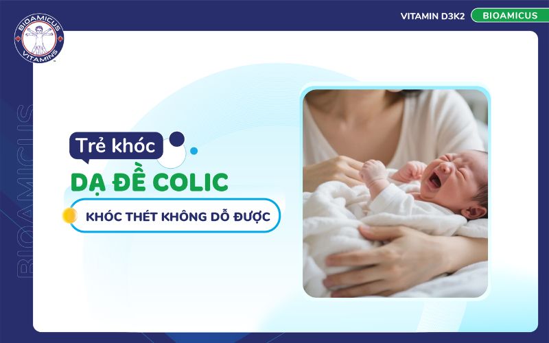 trẻ kh&oacute;c dạ đề colic kh&oacute;c th&eacute;t kh&ocirc;ng dỗ được