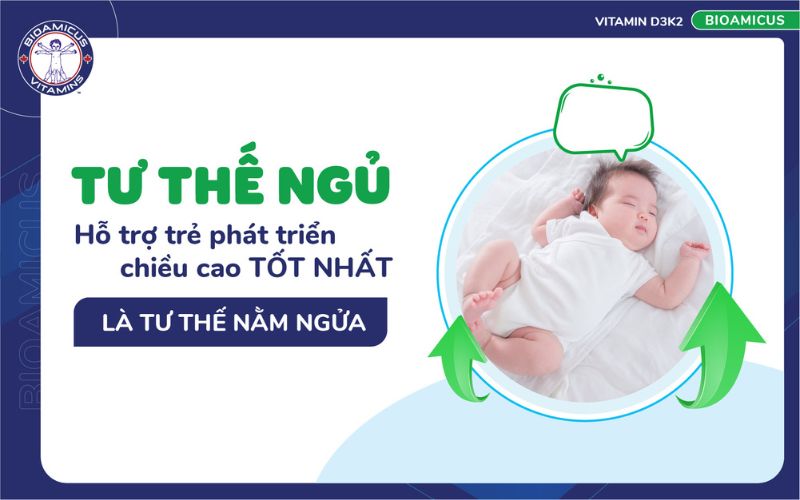 Nằm ngửa l&agrave; tư thế ngủ tăng chiều cao tốt nhất