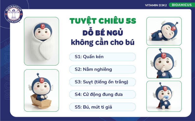 tuyệt chi&ecirc;u 5S dỗ b&eacute; ngủ kh&ocirc;ng cần cho b&eacute;