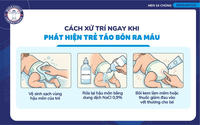 cách xử trí khi trẻ táo bón ra máu