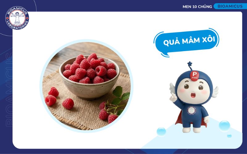 Bé bị táo bón nên ăn mâm xôi