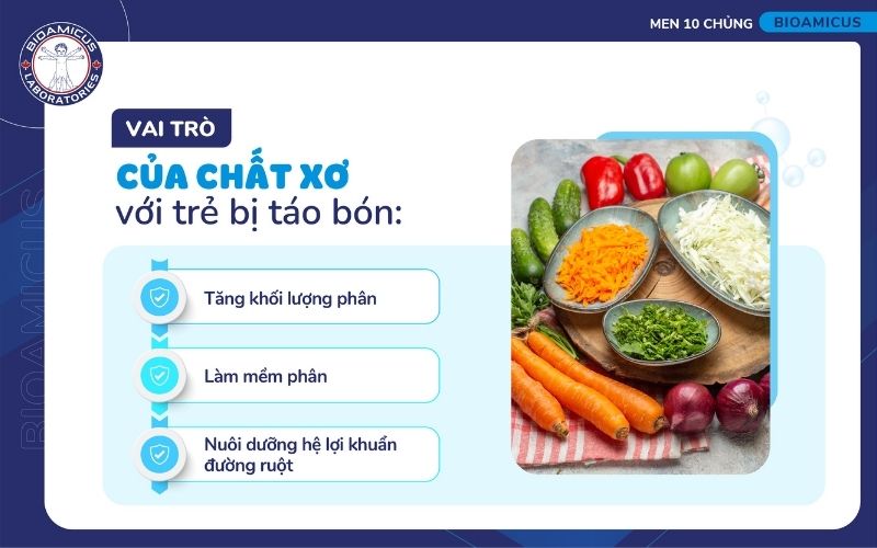 Vai tr&ograve; của chất xơ với trẻ bị t&aacute;o b&oacute;n