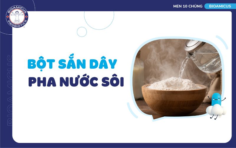 uống bột sắn d&acirc;y gi&uacute;p trị t&aacute;o b&oacute;n