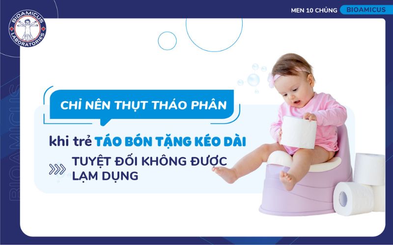 Kh&ocirc;ng n&ecirc;n tự &yacute; thụt th&aacute;o ph&acirc;n cho trẻ