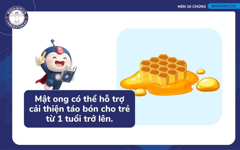 Mật ong trị t&aacute;o b&oacute;n cho trẻ từ 1 tuổi